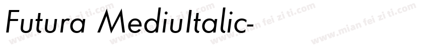 Futura MediuItalic字体转换
